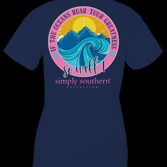 Simply Southern Roar Tee in Midnight navy XL - Picture 3 of 3
